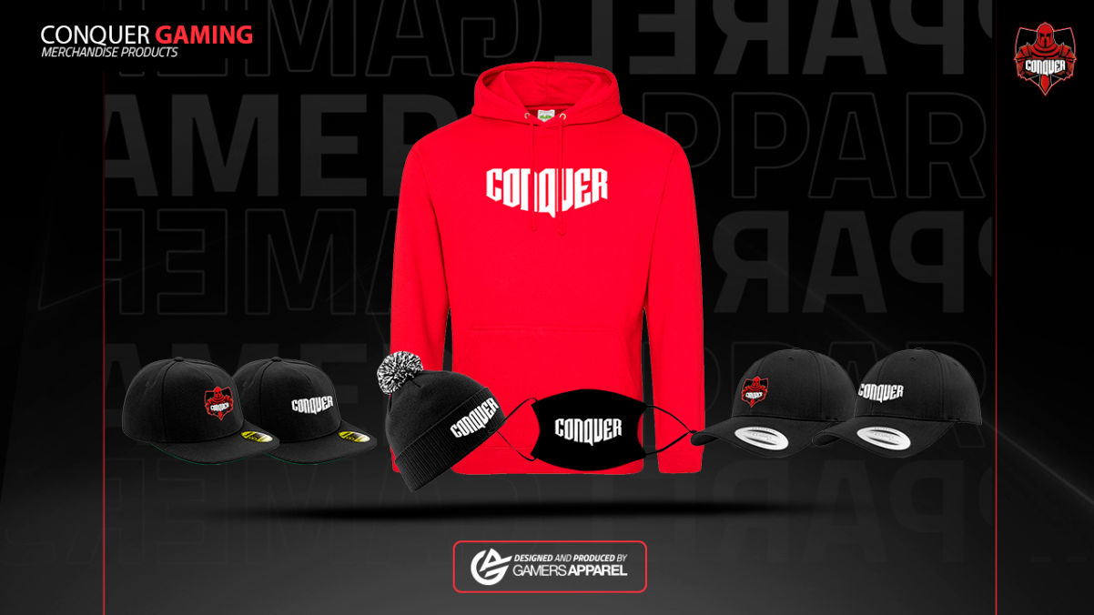 Merchandise for 2021 with Gamers Apparel - Conquer Gaming