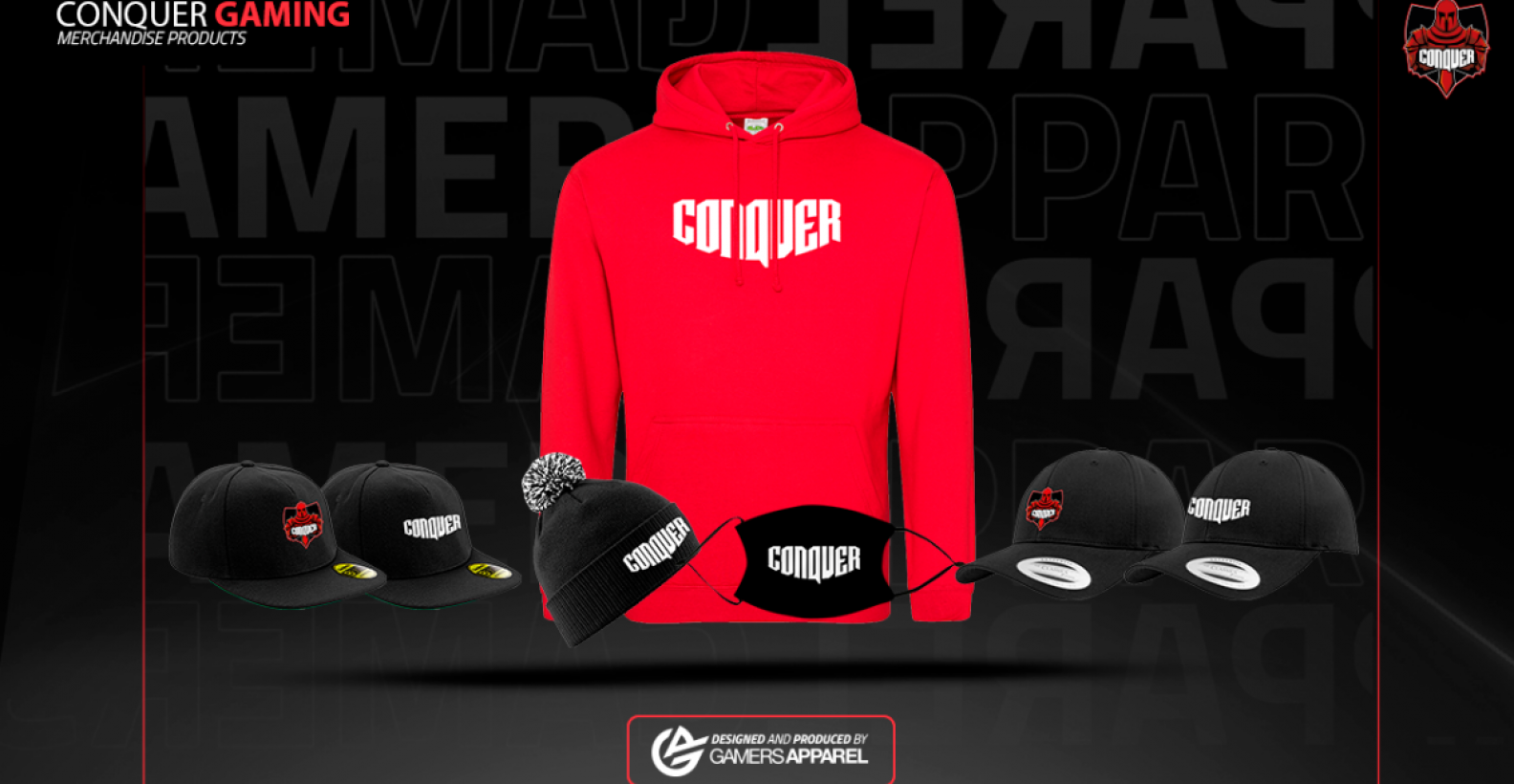 Merchandise for 2021 with Gamers Apparel - Conquer Gaming